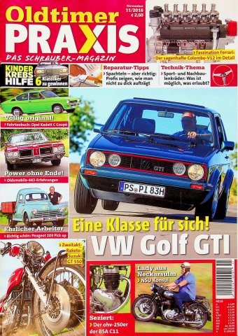 Deckblatt Oldtimer Praxis (11/2016)